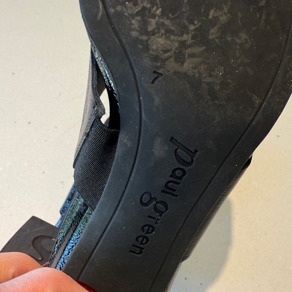 Paul Green Shiny Black Leather Mules - Picture 8 of 9